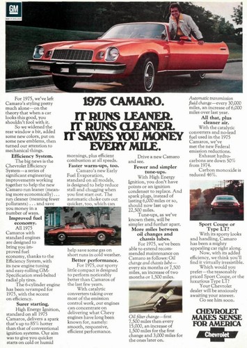 1975 chevy camaro poster - ad, |