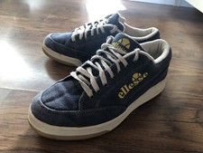 VINTAGE ELLESSE UTAH Blue Corduroy Canvas Sneakers Trainers Men’s UK 8 EU 42 90s