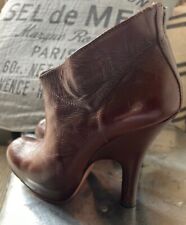Vivienne Westwood Brown Leather Boots, Vintage, Made in Italy, Size 37