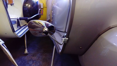 Chrome legshield mirror - chrome,