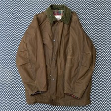 Vintage M&S St Michael Wax Jacket Mens medium Full Zip Hunting Country Coat 90s