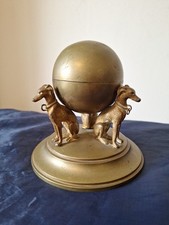 Antique brass greyhound - brass,