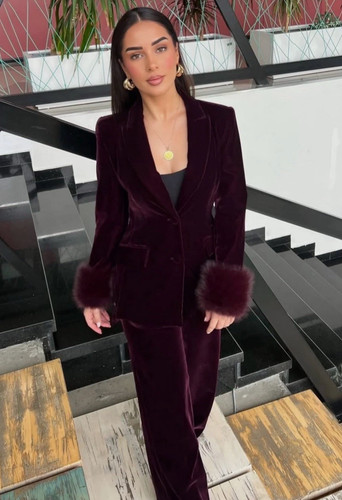 Zara velvet blazer with - zara, faux