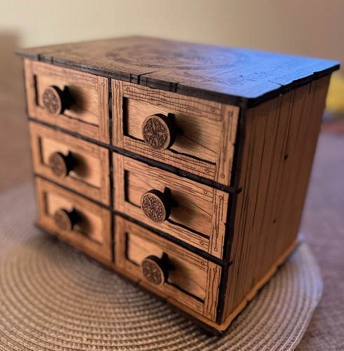 Wooden drawer keepsake box - drawer,