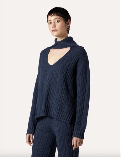 Women ballantyne sweater navy - sweater,