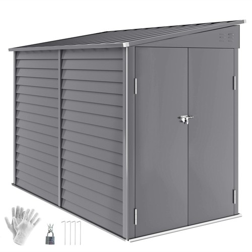 5x9ft metal garden shed lean - metal,