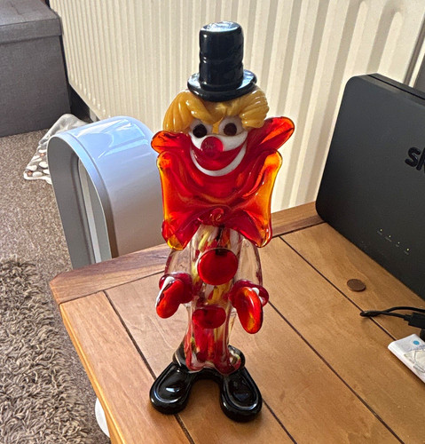 Vintage murano glass clown - murano,