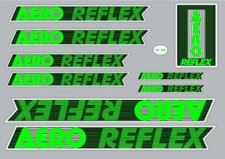 Aero Reflex Decal Set - Neon Green -Sticker old school BMX Restoration