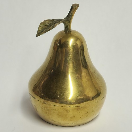 Vintage brass pear shaped - pear,