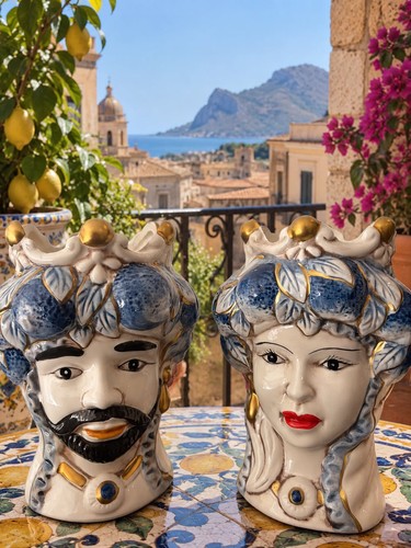 Sicilian teste moro - sicilian, ceramic