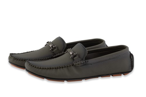 Men black loafers slip - slip, on