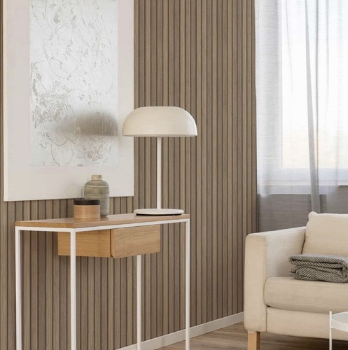 Wavy wood slat - wood, natural