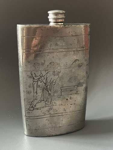 Hip flask vintage sheffield - flask,