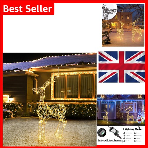 Light reindeer christmas - light, up