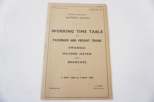 1968 western region - western, railway