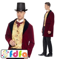 Smiffys Edwardian Old Gent Adults Mens Fancy Dress Costume
