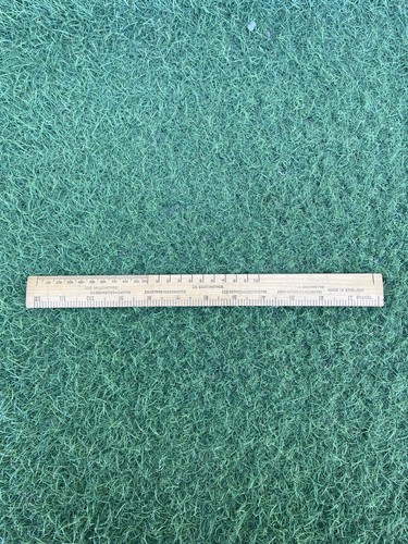 Vintage brown wooden ruler - ruler,