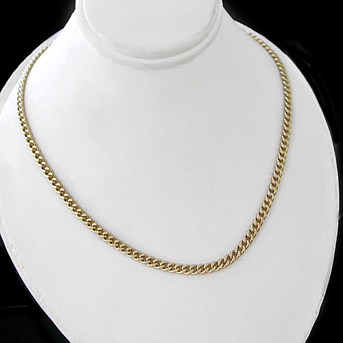 3mm curb link chain 14k - |,