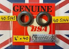 BSA GENUINE STEERING HEAD BEARINGS CONES 40-5143 40-5144 C25 B25 B44 WDB40 TR25