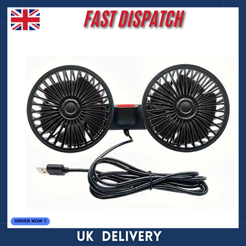 Portable dual head usb fan - portable,