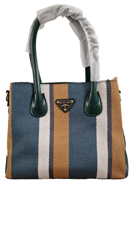 Emerald green striped - green, woven