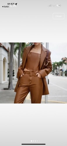 Zara faux leather - leather, camel