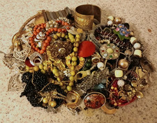 Broken costume jewellery - costume,