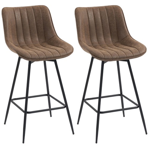 Homcom swivel bar stools set - stools,
