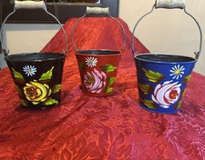 3 Hand Painted Canal Ware