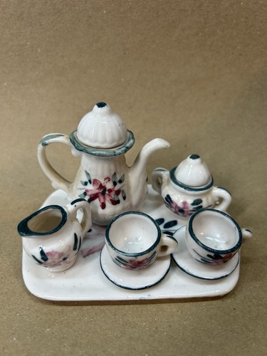 Vintage miniature tea set - vintage,