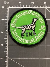 Vintage Coachmen Caravan International Rally 74 Dalmatian Logo Patch 1974 IN RV