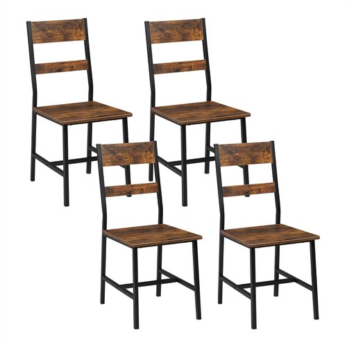 Dining chairs set brown - set, 4