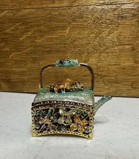 Mini Enamel Trinket Box Teapot