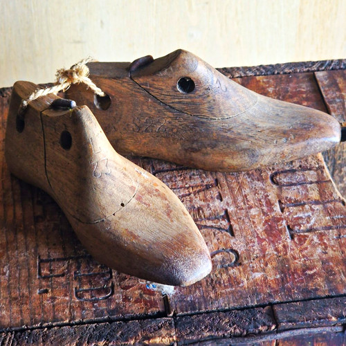 Antique wooden shoe lasts - wooden,