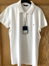 Gant Ladies White Polo Shirt BNWT Size Large