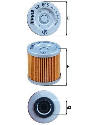 Mahle 805 oil filter fits - mahle,