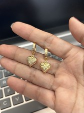 18k Saudi Gold Heart Dangling