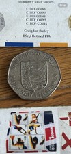 OLD STYLE LARGE SHIELD OF JERSEY 1969 50p COIN IN CIRCULATED CONDITION