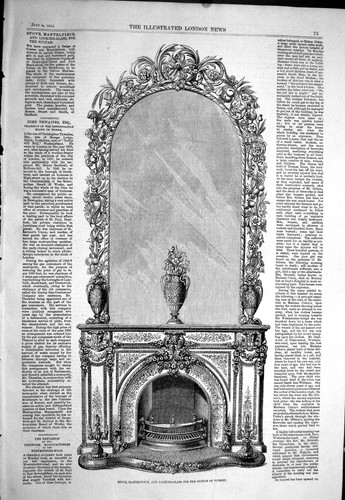 Old 1858 stove mantelpiece - 1858,