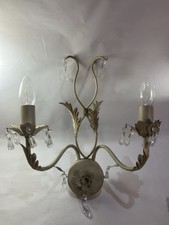 Old  Antique Style Crystal Wall Light Manufactured By FRANKLITE