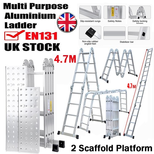 Aluminium combination ladder - aluminium,