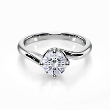 14k White Gold Round Proposal