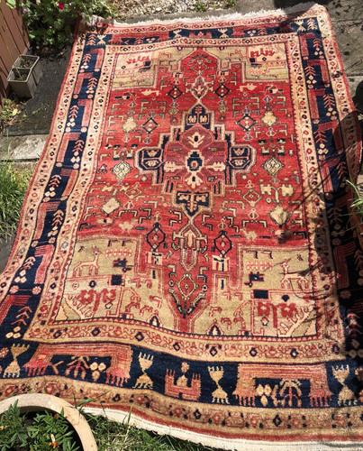 Afghan rug antique vintage - rug,