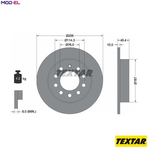 Brake disc 92166700 for - brake,