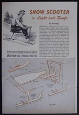 Snow Ski Scooter Sled 1953