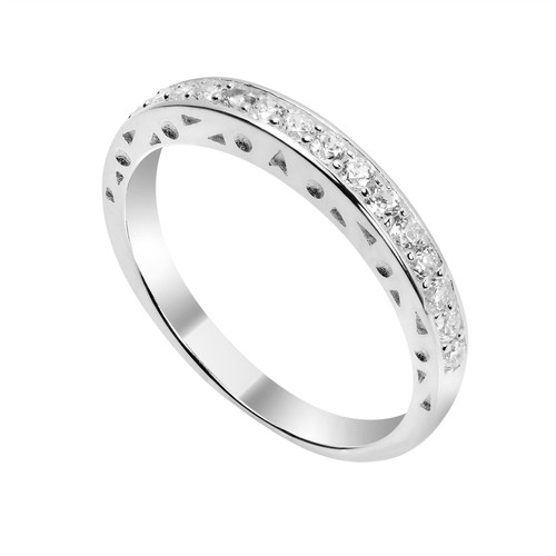 Sterling silver cz crystal - &,