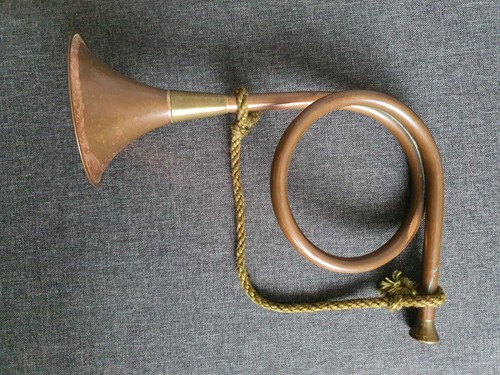 Vintage hunting brass bugle - vintage,
