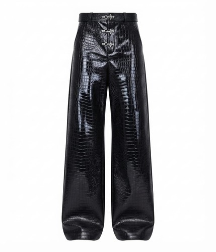 Men black crocodile pu - men's,
