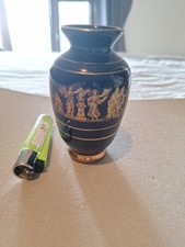 Small Antique Greek Vase. 24k Gold Plated. E Spyropoulos. Collectible