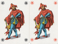 Pair of RARE VINTAGE "Joker Wearing a Red Hat & Cloak" JOKER Play Cards #69